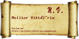 Molitor Viktória névjegykártya